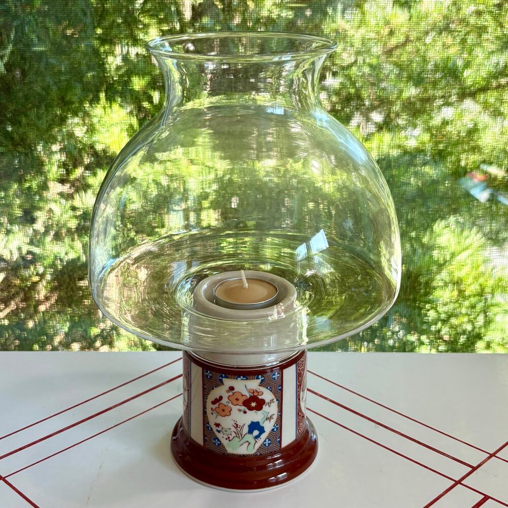 Vintage Gailstyn Sutton Towle Oriental Votive Holder Glass Shade